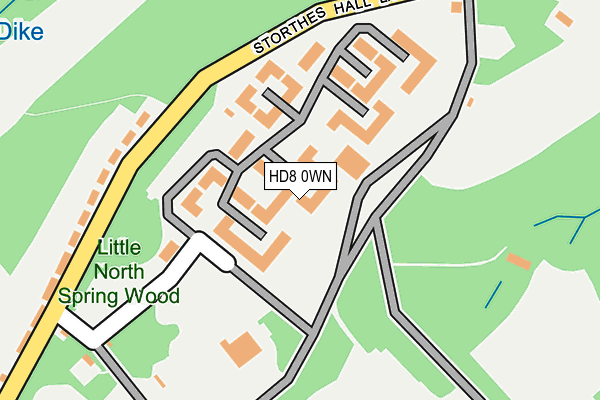 HD8 0WN map - OS OpenMap – Local (Ordnance Survey)