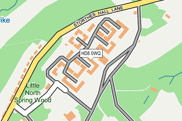 HD8 0WQ map - OS OpenMap – Local (Ordnance Survey)