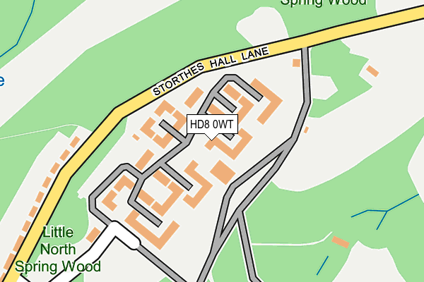 HD8 0WT map - OS OpenMap – Local (Ordnance Survey)