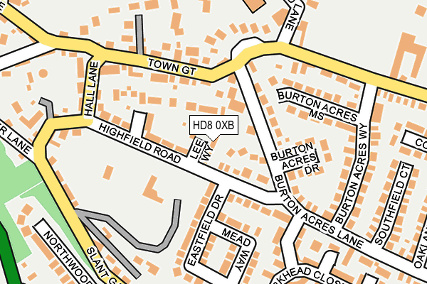 HD8 0XB map - OS OpenMap – Local (Ordnance Survey)