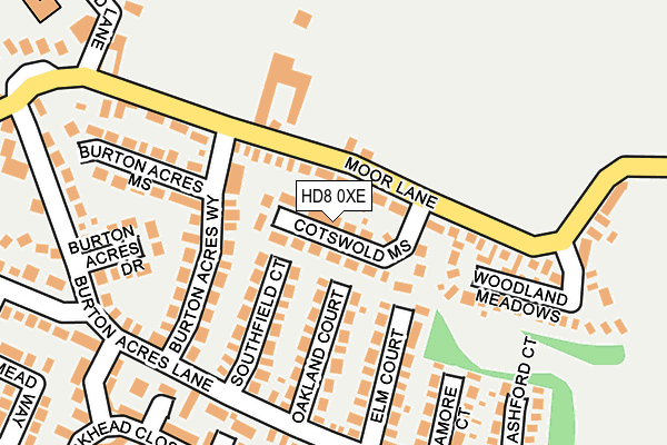 HD8 0XE map - OS OpenMap – Local (Ordnance Survey)