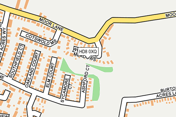 HD8 0XQ map - OS OpenMap – Local (Ordnance Survey)