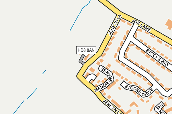 HD8 8AN map - OS OpenMap – Local (Ordnance Survey)