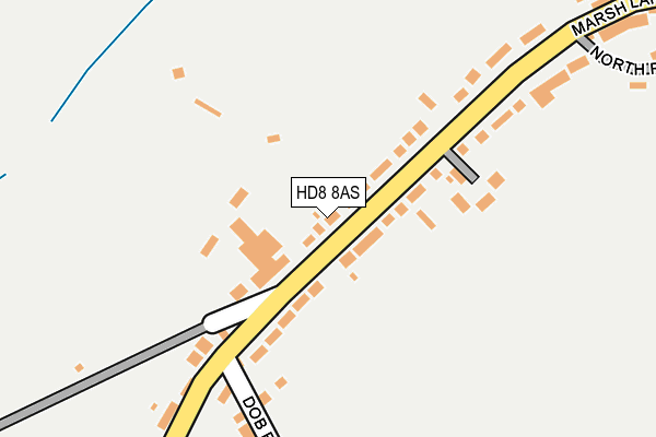 HD8 8AS map - OS OpenMap – Local (Ordnance Survey)