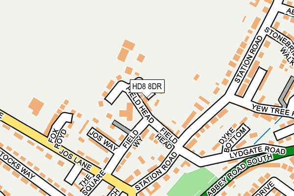 HD8 8DR map - OS OpenMap – Local (Ordnance Survey)