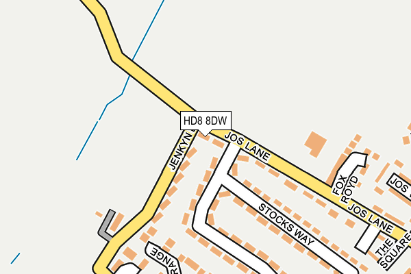 HD8 8DW map - OS OpenMap – Local (Ordnance Survey)