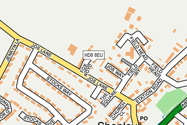 HD8 8EU map - OS OpenMap – Local (Ordnance Survey)