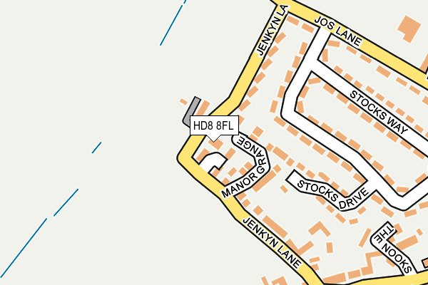 HD8 8FL map - OS OpenMap – Local (Ordnance Survey)