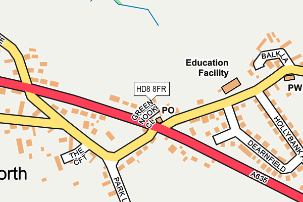 HD8 8FR map - OS OpenMap – Local (Ordnance Survey)