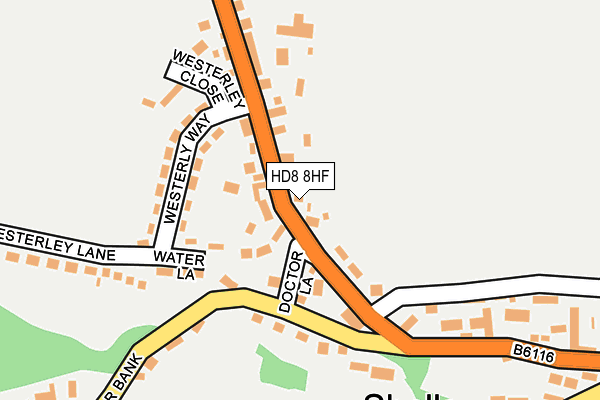 HD8 8HF map - OS OpenMap – Local (Ordnance Survey)