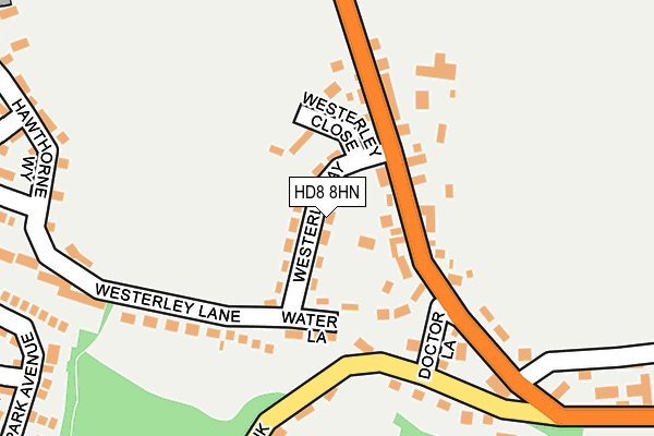 HD8 8HN map - OS OpenMap – Local (Ordnance Survey)