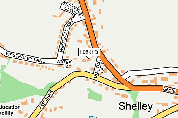 HD8 8HQ map - OS OpenMap – Local (Ordnance Survey)