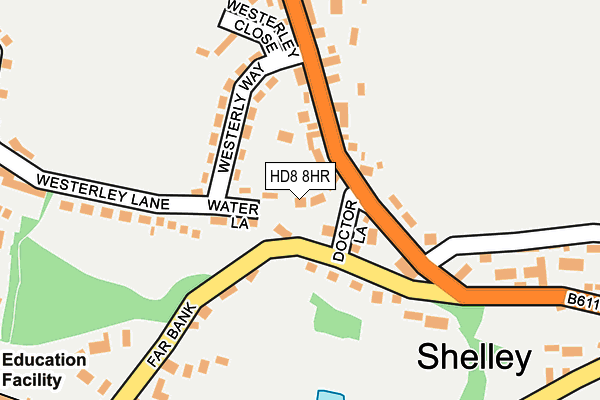 HD8 8HR map - OS OpenMap – Local (Ordnance Survey)