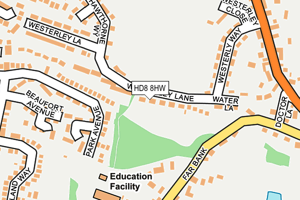 HD8 8HW map - OS OpenMap – Local (Ordnance Survey)