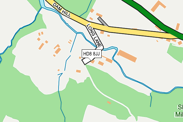 HD8 8JJ map - OS OpenMap – Local (Ordnance Survey)