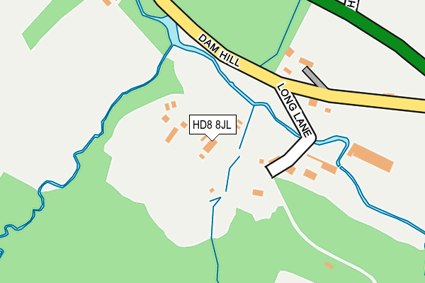 HD8 8JL map - OS OpenMap – Local (Ordnance Survey)