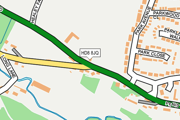 HD8 8JQ map - OS OpenMap – Local (Ordnance Survey)