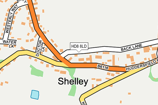 HD8 8LD map - OS OpenMap – Local (Ordnance Survey)