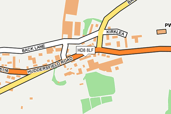HD8 8LF map - OS OpenMap – Local (Ordnance Survey)