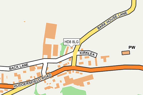 HD8 8LG map - OS OpenMap – Local (Ordnance Survey)