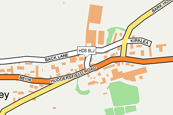 HD8 8LJ map - OS OpenMap – Local (Ordnance Survey)