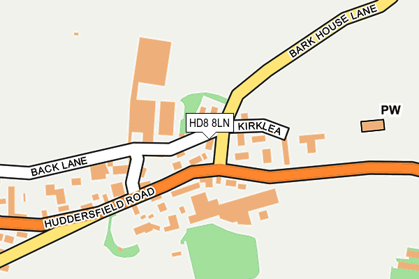 HD8 8LN map - OS OpenMap – Local (Ordnance Survey)