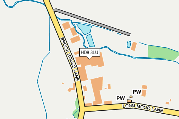 HD8 8LU map - OS OpenMap – Local (Ordnance Survey)