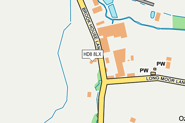 HD8 8LX map - OS OpenMap – Local (Ordnance Survey)