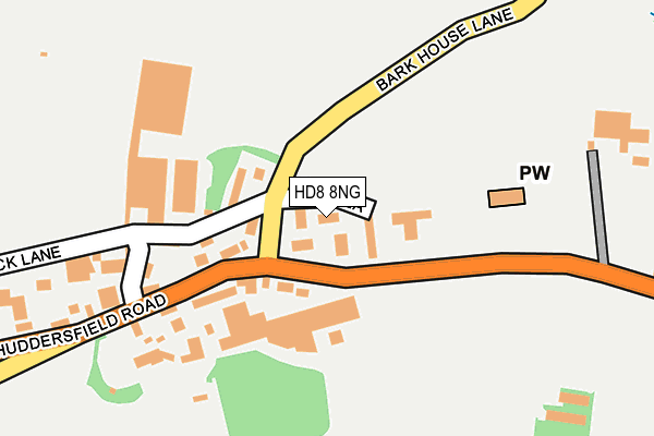 HD8 8NG map - OS OpenMap – Local (Ordnance Survey)