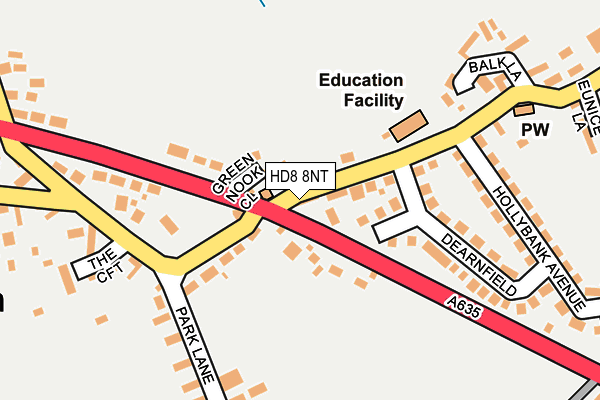 HD8 8NT map - OS OpenMap – Local (Ordnance Survey)