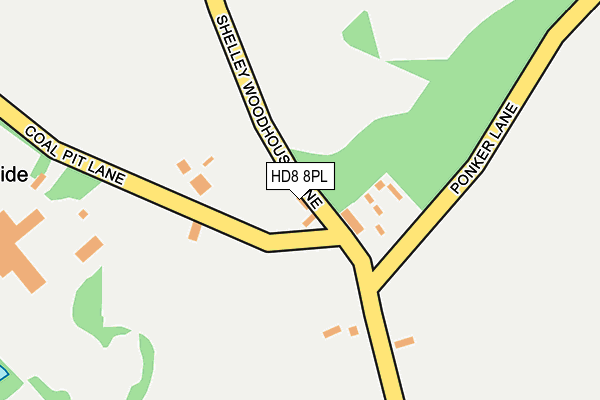HD8 8PL map - OS OpenMap – Local (Ordnance Survey)