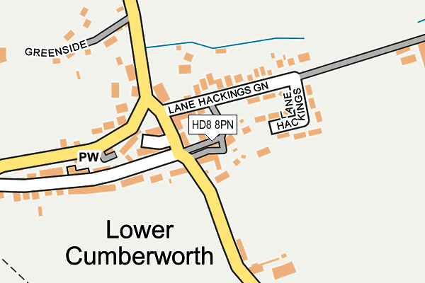 HD8 8PN map - OS OpenMap – Local (Ordnance Survey)