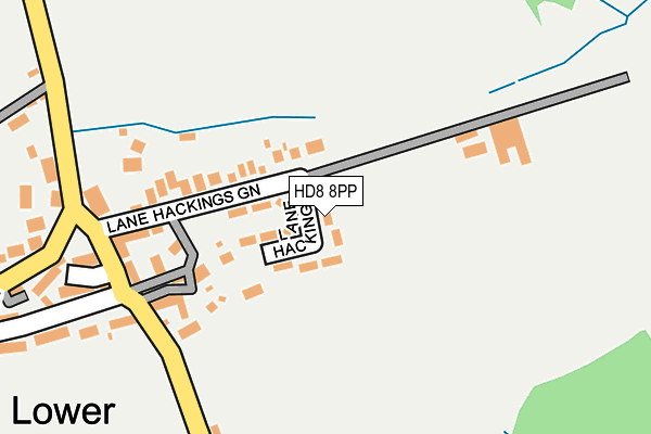 HD8 8PP map - OS OpenMap – Local (Ordnance Survey)