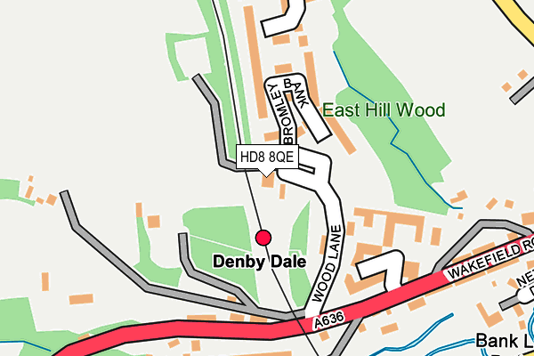 HD8 8QE map - OS OpenMap – Local (Ordnance Survey)