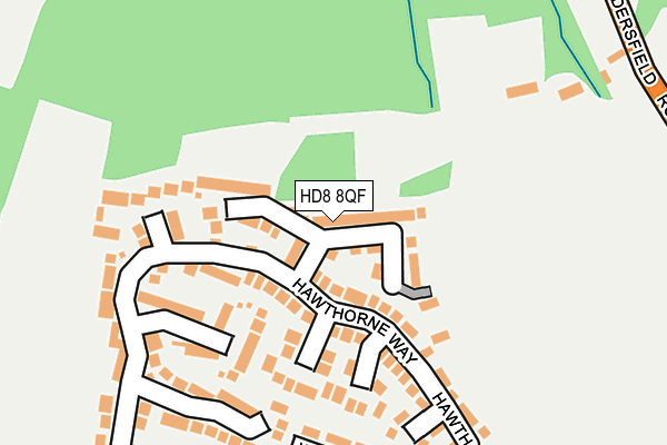 HD8 8QF map - OS OpenMap – Local (Ordnance Survey)