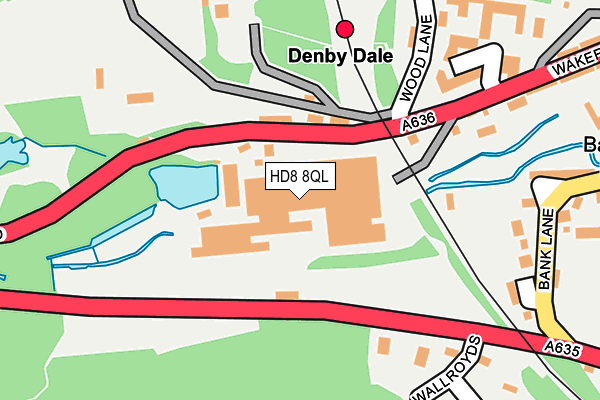 HD8 8QL map - OS OpenMap – Local (Ordnance Survey)