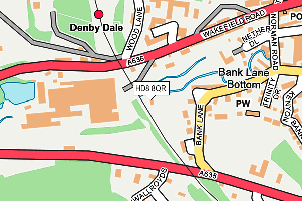 HD8 8QR map - OS OpenMap – Local (Ordnance Survey)