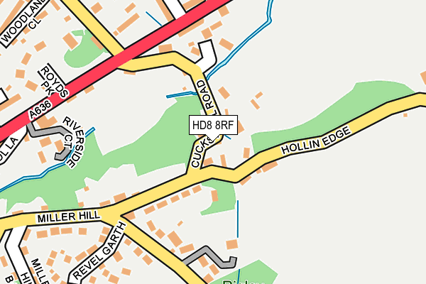 HD8 8RF map - OS OpenMap – Local (Ordnance Survey)