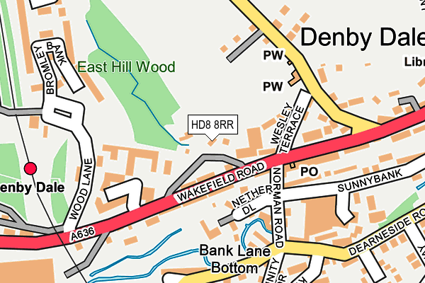 HD8 8RR map - OS OpenMap – Local (Ordnance Survey)