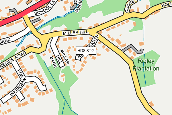 HD8 8TG map - OS OpenMap – Local (Ordnance Survey)