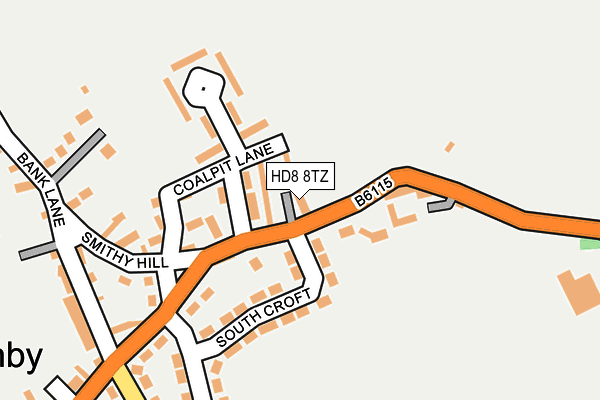 HD8 8TZ map - OS OpenMap – Local (Ordnance Survey)