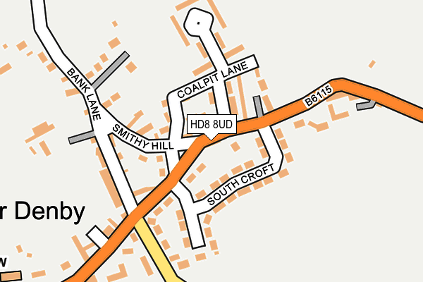 HD8 8UD map - OS OpenMap – Local (Ordnance Survey)