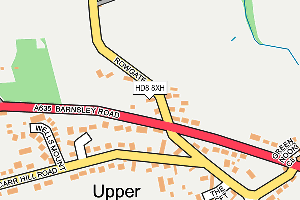 HD8 8XH map - OS OpenMap – Local (Ordnance Survey)