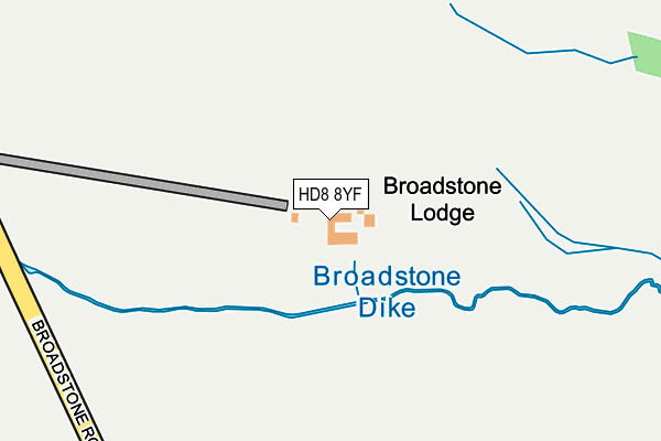 HD8 8YF map - OS OpenMap – Local (Ordnance Survey)