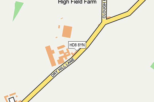 HD8 8YN map - OS OpenMap – Local (Ordnance Survey)