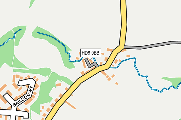 HD8 9BB map - OS OpenMap – Local (Ordnance Survey)