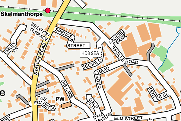 HD8 9EA map - OS OpenMap – Local (Ordnance Survey)