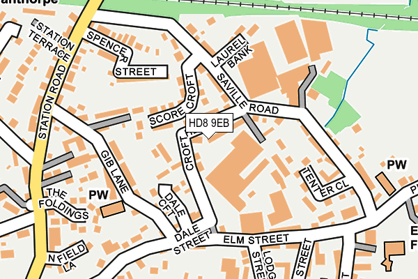 HD8 9EB map - OS OpenMap – Local (Ordnance Survey)