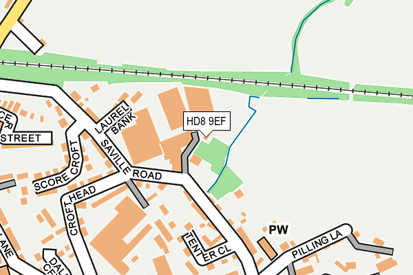 HD8 9EF map - OS OpenMap – Local (Ordnance Survey)