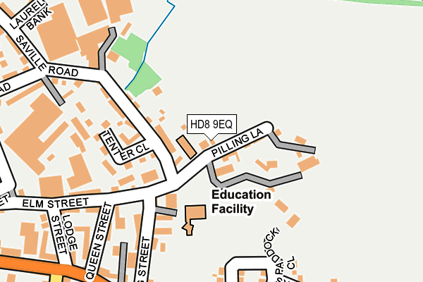 HD8 9EQ map - OS OpenMap – Local (Ordnance Survey)